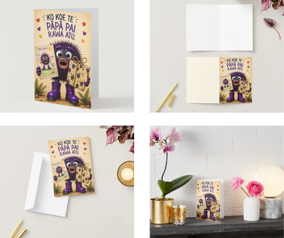 Kohatu Kina Father's Day Card / Pāpā